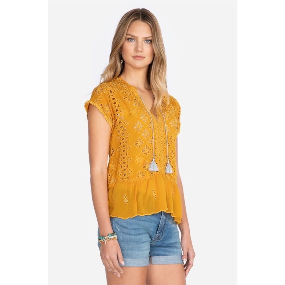 Johnny Was Persimmon Leith Top Rayon Medium NWT - Picture 4 of 9
